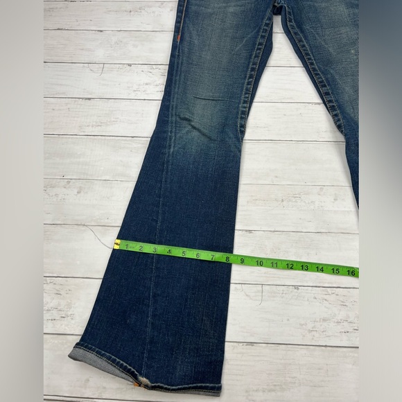 True Religion VTG USA Made Joey Low Rise Flare Jeans Size 28 - Picture 11 of 15